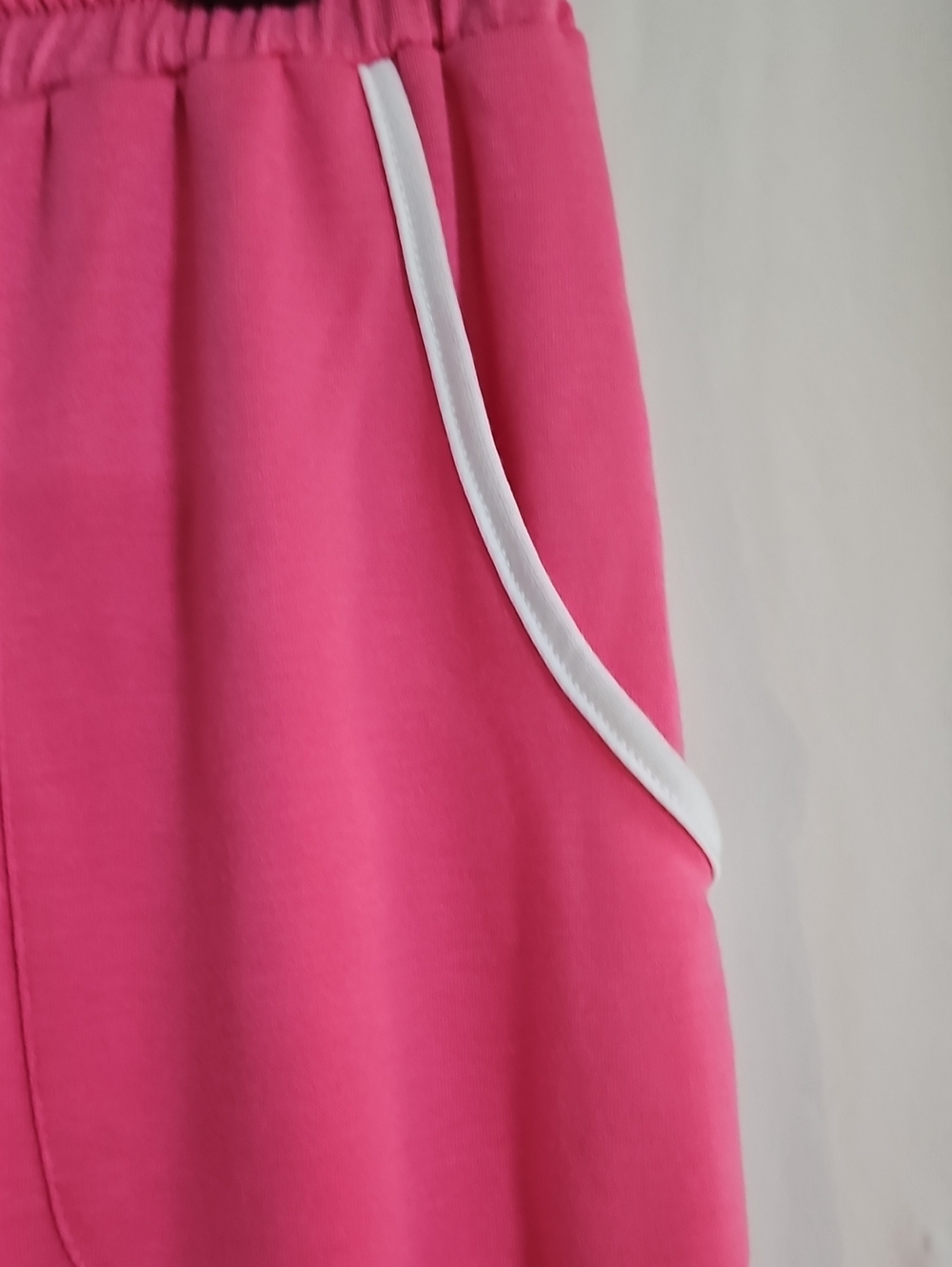 Lularoe Lonica Pink Drawstring Athletic Skirt with White Trim - Picture 3 of 7